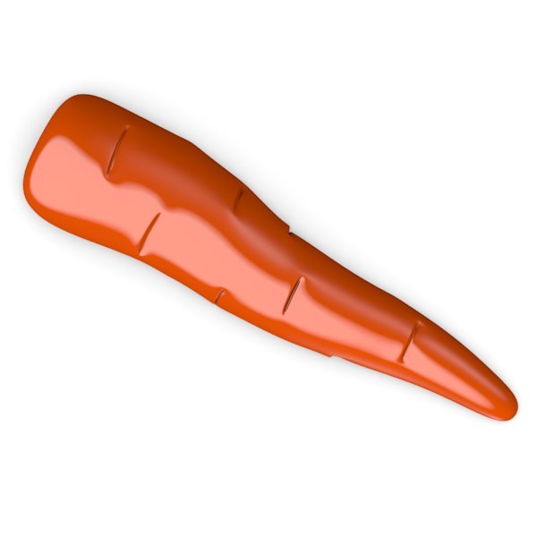 cartoon carrot 3d obj - cartoon carrot by bescec